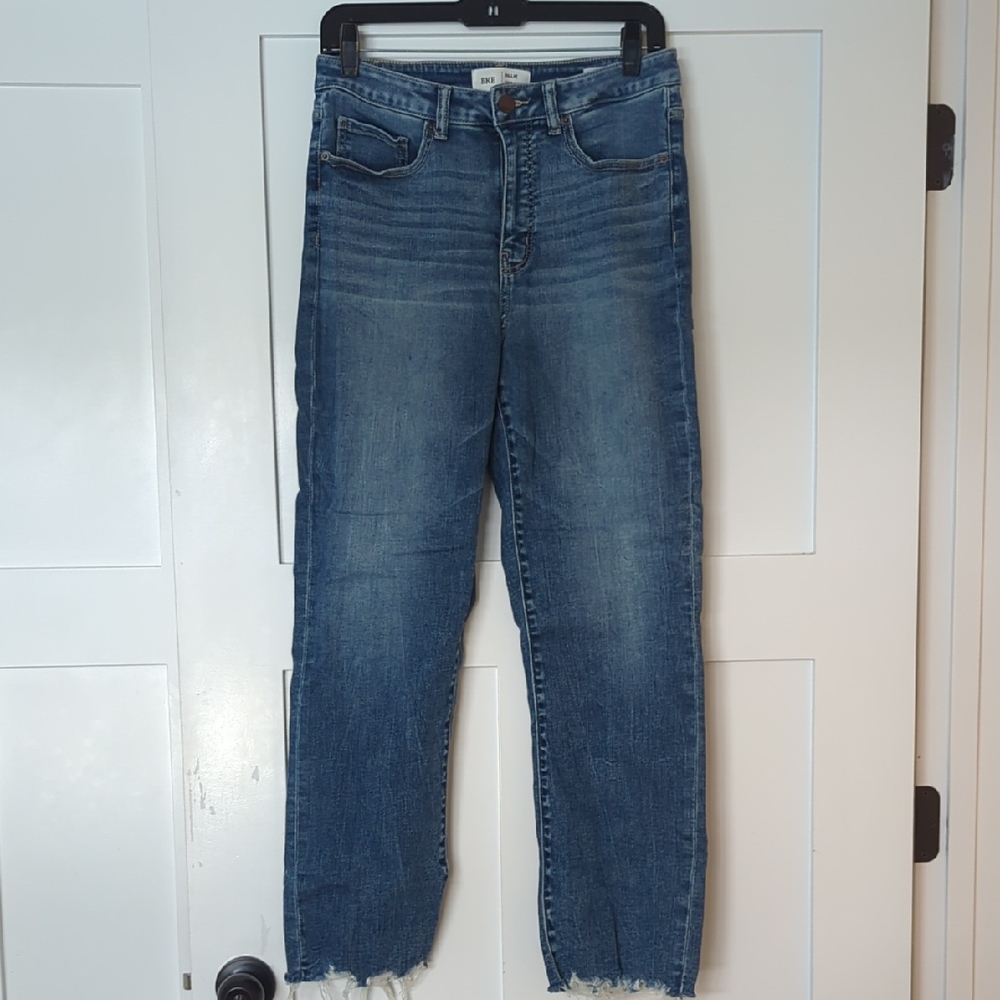 BKE Billie Straight Leg Jeans – Raw Hem – Medium Wash – Size 30x28
